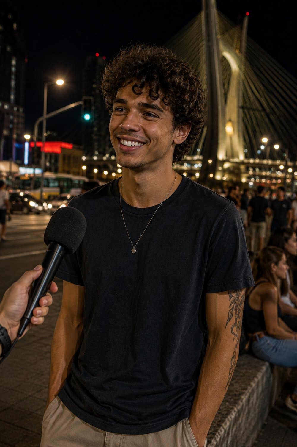 Pessoa reagindo a uma experiência de produto durante captação Authentico